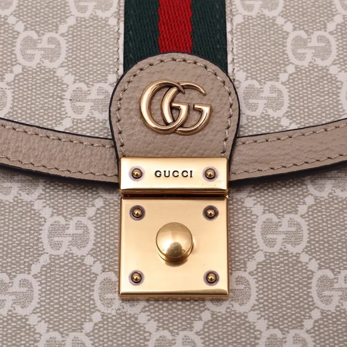 Replica GUCCI OPHIDIA SMALL TOP HANDLE BAG WITH WEB - high-quality designer bag clone