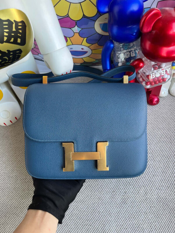Replica Hermes Constance 18cm Deep Blue - premium 1:1 fake handbag model