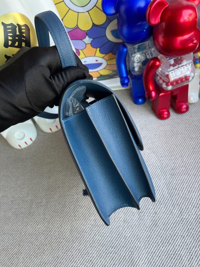 Replica Hermes Constance 18cm Deep Blue - premium-grade designer purse dupe