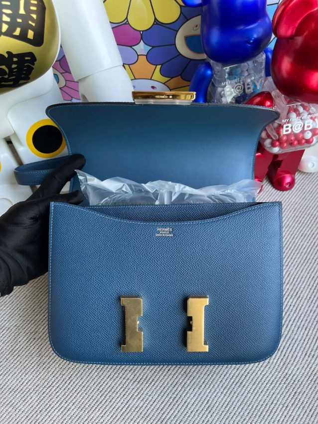 Replica Hermes Constance 18cm Deep Blue - high-quality designer bag clone