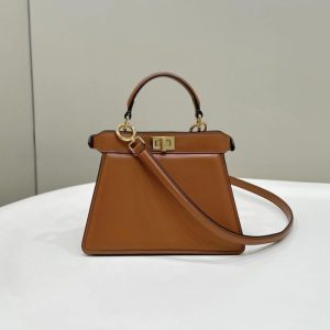 Replica Fendi Peekaboo Mini Brown - realistic designer-inspired fake bag