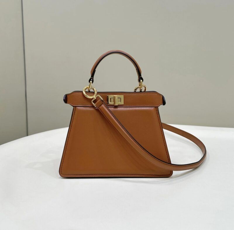 Replica Fendi Peekaboo Mini Brown - realistic designer-inspired fake bag