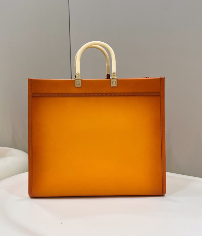 Replica Fendi Peekaboo Tote Orange - 1:1 designer replica handbag