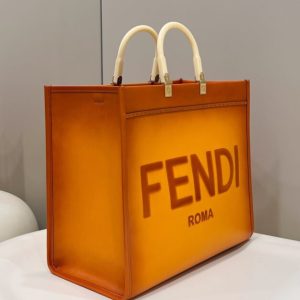 Replica Fendi Peekaboo Tote Orange - high-quality designer bag clone