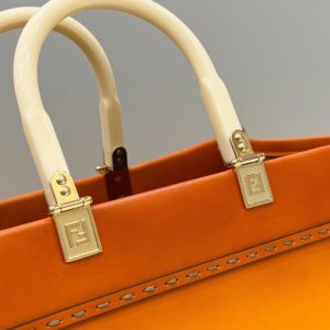 Replica Fendi Peekaboo Tote Orange - ultra-realistic fake designer tote