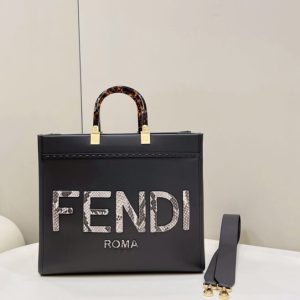 Replica Fendi Sunshine Tote Dark Grey - high-quality designer bag clone