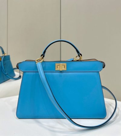 Replica Fendi Peekaboo Large Blue - near-authentic luxury replica handbag