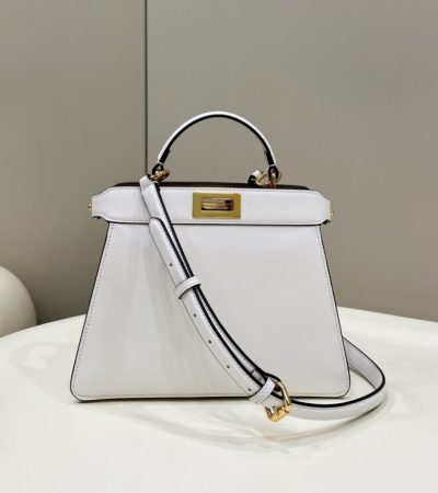 Replica Fendi Peekaboo Medium White - premium 1:1 fake handbag model
