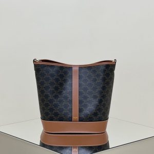 Replica Celine Triomphe Bucket Brown - high-quality designer bag clone