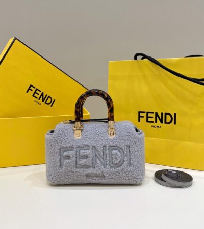 Replica Fendi By The Way Boston Blue Wool - best quality luxury bag dupe