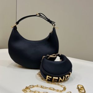 Replica Fendi Fendigraphy Large Black - premium-grade designer purse dupe