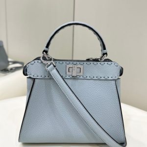 Replica Fendi Peekaboo Small Sky Blue - 1:1 designer replica handbag