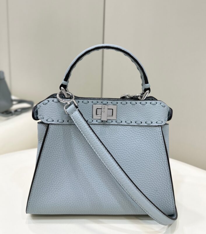 Replica Fendi Peekaboo Small Sky Blue - 1:1 designer replica handbag