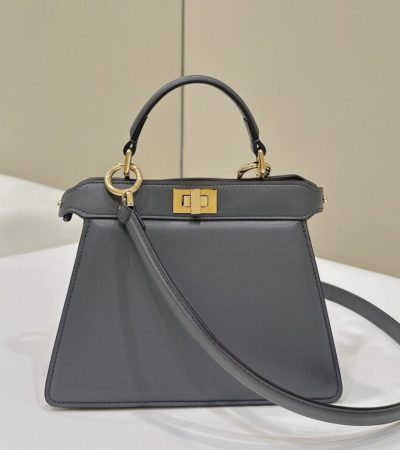 Replica Fendi Peekaboo Mini Grey - ultra-realistic fake designer tote