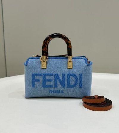 Replica Fendi By The Way Boston Blue Cotton - high-accuracy replica luxury purse
