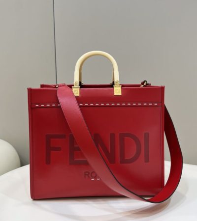 Replica Fendi Peekaboo Tote Red - high-accuracy replica luxury purse