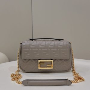 Replica Fendi Baguette Sliding Chain Beige - top-rated replica designer bag