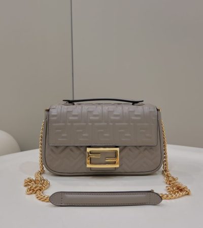 Replica Fendi Baguette Sliding Chain Beige - top-rated replica designer bag