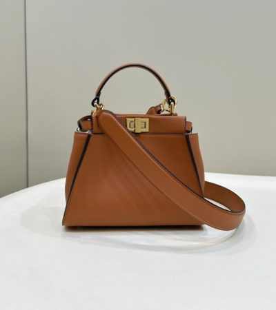 Replica Fendi Peekaboo Medium Brown - high-accuracy replica luxury purse
