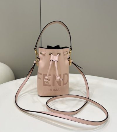Replica Fendi Tresor Mini Bucket Pink - best quality luxury bag dupe