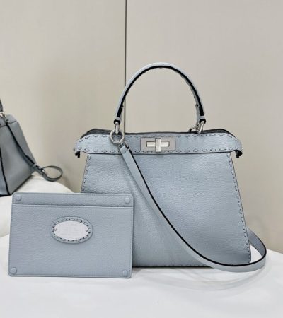 Replica Fendi Peekaboo Sky Blue - realistic designer-inspired fake bag