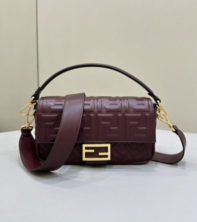 Replica Fendi Baguette Bordeaux - best quality luxury bag dupe