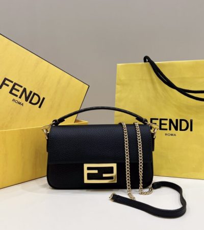 Replica Fendi Baguette Small Black - authentic-look luxury purse replica