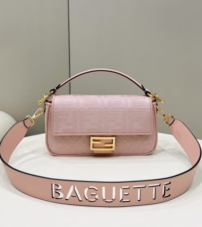 Replica Fendi Baguette FF Pink - premium-grade designer purse dupe