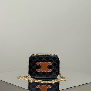 Replica Celine Triomphe Box on Chain - premium 1:1 fake handbag model