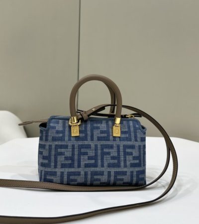 Replica Fendi By The Way Boston Blue Denim - high-quality designer bag clone