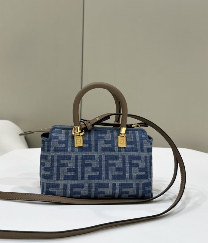 Replica Fendi By The Way Boston Blue Denim - high-quality designer bag clone