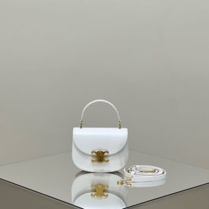 Replica Celine Mini Triomphe White - top-rated replica designer bag