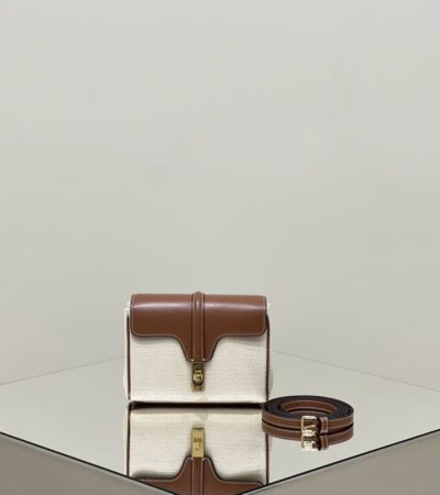 Replica Celine Soft 16 Mini Brown - near-authentic luxury replica handbag