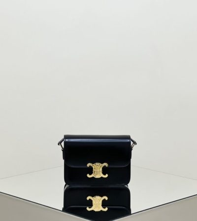 Replica Celine Triomphe Mini Black - high-end fake designer purse