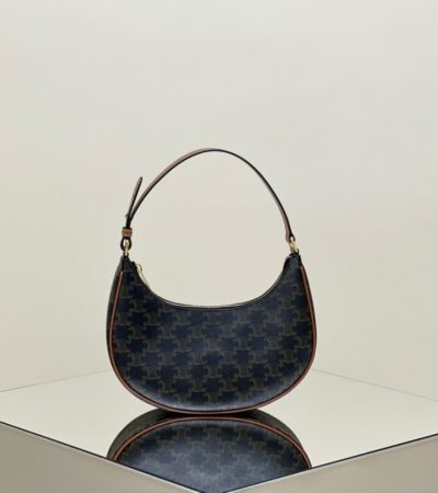 Replica Celine Triomphe Moon Bag Brown - high-quality designer bag clone