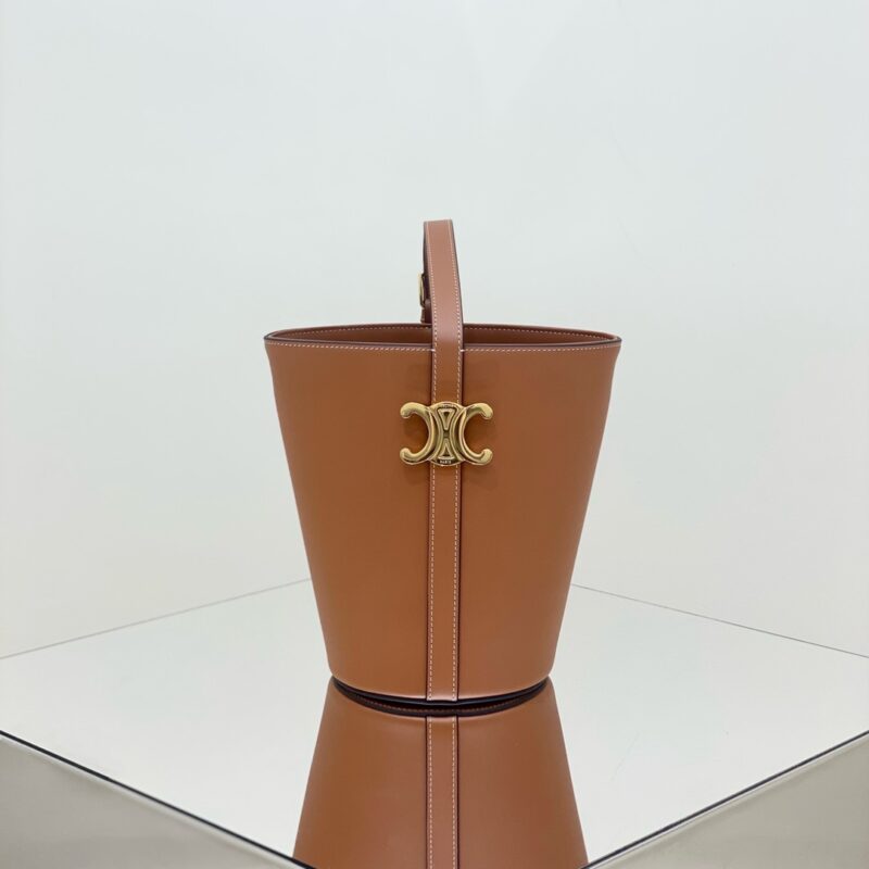 Replica Celine Triomphe Bucket Bag Brown - realistic designer-inspired fake bag