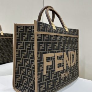 Replica Fendi Sunshine Tote Brown Monogram - ultra-realistic fake designer tote