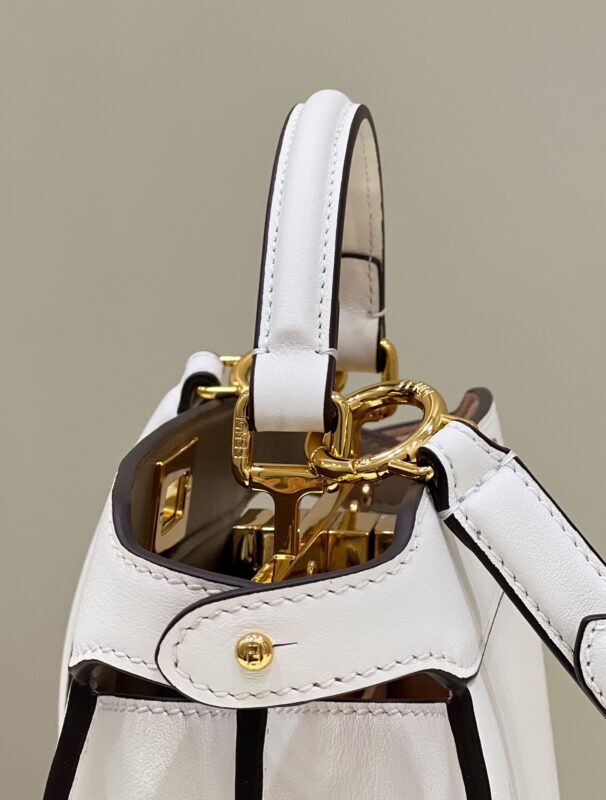 Replica Fendi Peekaboo Medium White - 1:1 designer replica handbag