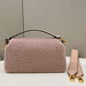 Replica Fendi Baguette Pink Wool - high-accuracy replica luxury purse