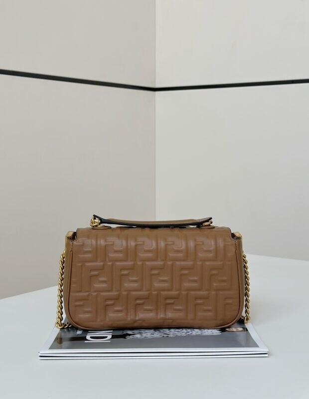 Replica Fendi Baguette Sliding Chain Brown - premium-grade designer purse dupe