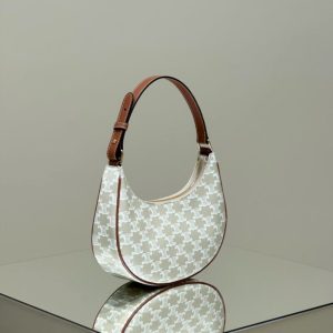 Replica Celine Triomphe Moon Bag White - top-rated replica designer bag