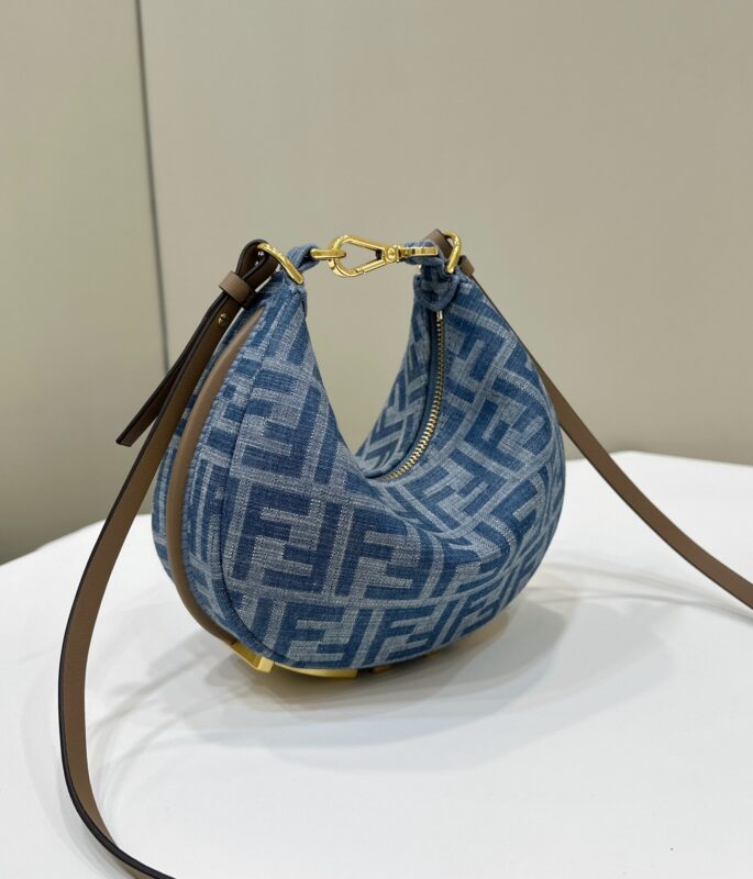 Replica Fendi Fendigraphy Small Denim Blue - 1:1 designer replica handbag