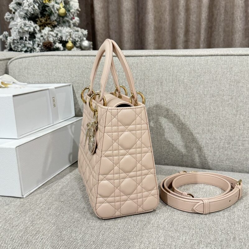 Replica Lady Dior Medium Powder Pink - realistic designer-inspired fake bag