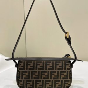 Replica Fendi Simply Brown Cotton - 1:1 designer replica handbag