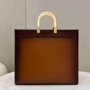 Replica Fendi Peekaboo Tote Brown - realistic designer-inspired fake bag