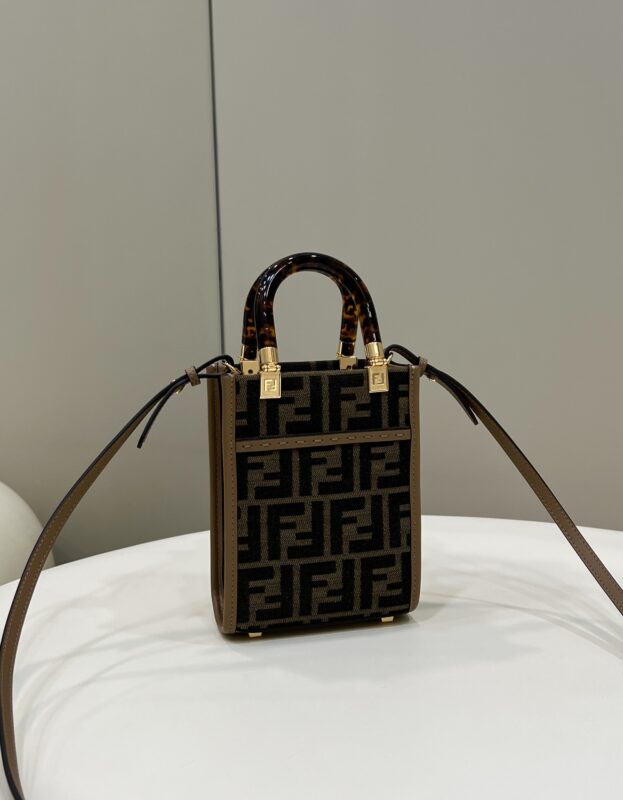 Replica Fendi Mini Tote Brown Canvas - best-selling designer handbag dupe