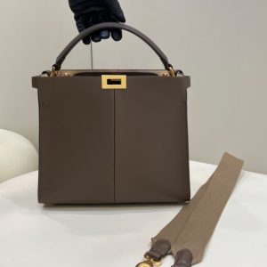 Replica Fendi Peekaboo X Lite Brown - elite superclone designer purse