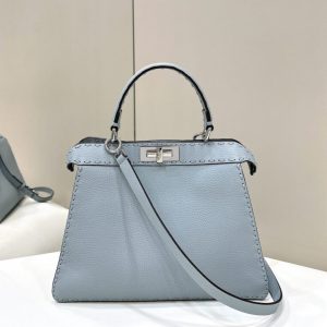 Replica Fendi Peekaboo Sky Blue - ultra-realistic fake designer tote