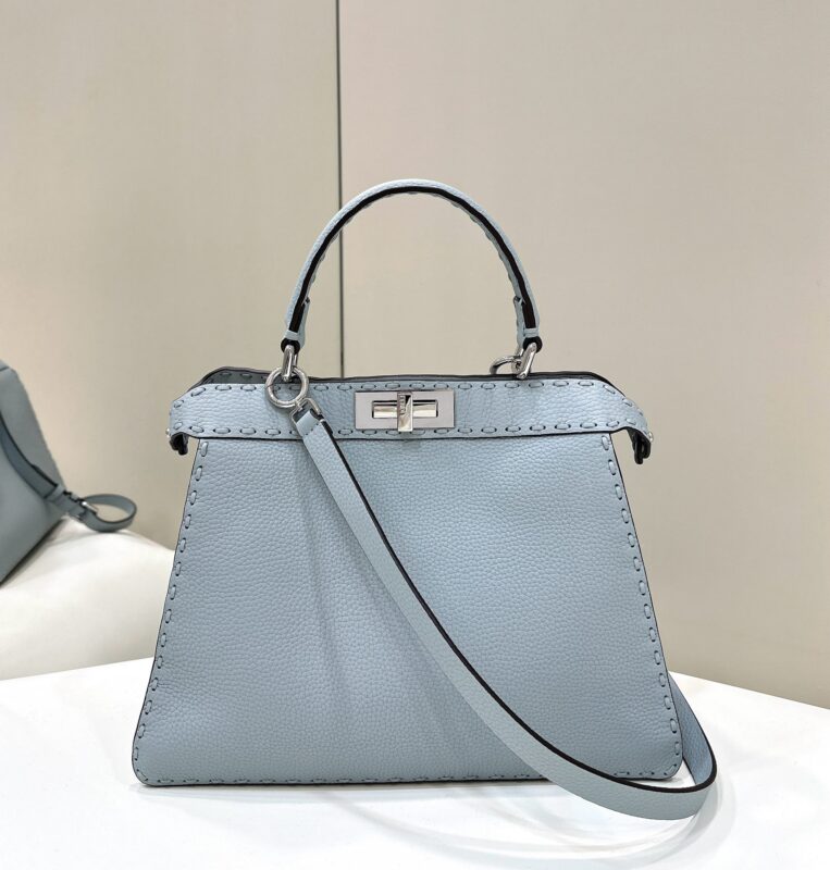 Replica Fendi Peekaboo Sky Blue - ultra-realistic fake designer tote