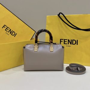 Replica Fendi By The Way Boston Dark Beige - near-authentic luxury replica handbag